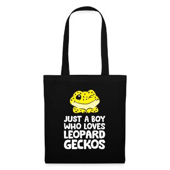 Seulement un garçon qui aime le léopard geckos reptile - Sac en tissu - noir - Devant