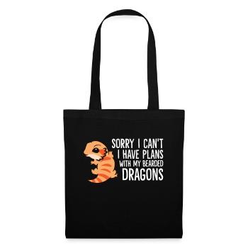 Malheureusement je ne peux pas, j’ai des plans avec mon - Sac en tissu - noir - Devant