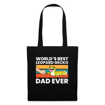 Le meilleur papa gecko léopard du monde - Sac en tissu - noir - Devant