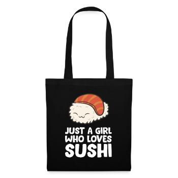 Juste une fille qui aime les sushis - Sac en tissu - noir - Devant