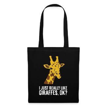 I Just Really Like Giraffes, Ok? Cute Giraffe - Tote Bag - black - Front