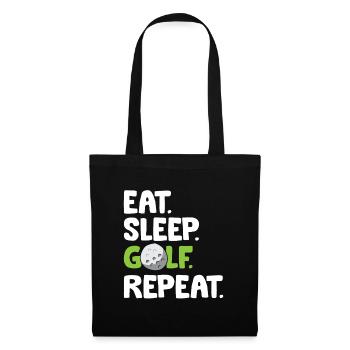 Eat Sleep Golf Repeat Funny Golf Player - Tote Bag - black - Front