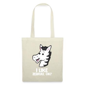 I Like Zebras Ok? Funny Zebra Lover - Tote Bag - nature - Front