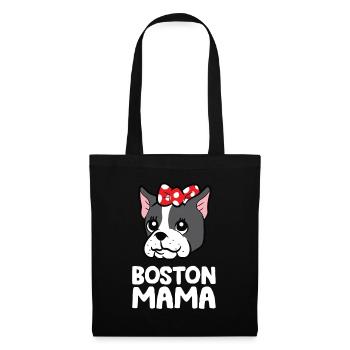 Boston Terrier Mama Boston Terrier Hund Lustig - Stoffbeutel - Schwarz - Vorne