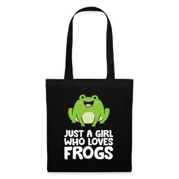 Frog Lover Girl Just a Girl Who Loves Frogs - Tote Bag - black - Front