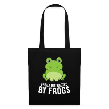 Easily Distracted By Frogs Amphibian Love Frogs - Tote Bag - black - Front