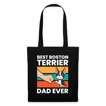 Meilleur Boston Terrier Papa Ever Pet - Sac en tissu - noir - Devant