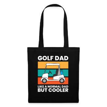 Golf Dad Wie ein normaler Dad aber cooler - Stoffbeutel - Schwarz - Vorne