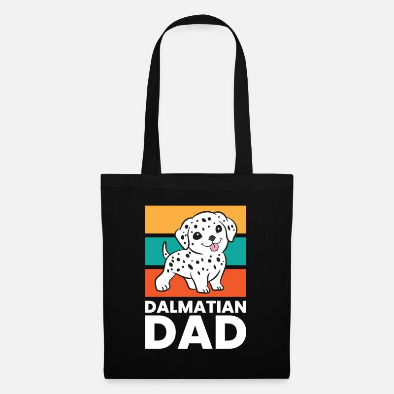 Dalmatiner Hund Papa Dalmatiner Papa - Stoffbeutel - Schwarz