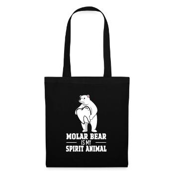 Der Molar Bär ist mein Seelentier für - Stoffbeutel - Schwarz - Vorne