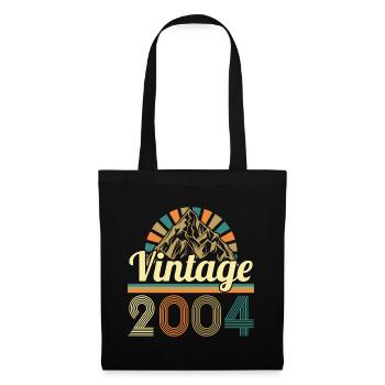 Jahrgang 2004 Vintage Geburtstag Geschenkidee 2004 - Stoffbeutel - Schwarz - Vorne