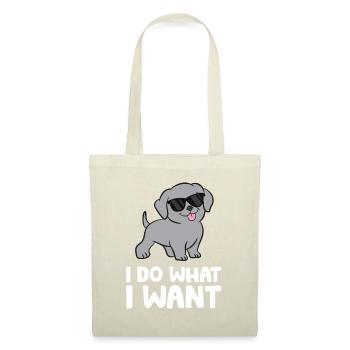 Weimaraner Welpe Ich mache was ich will Lustiger - Stoffbeutel - Natur - Vorne