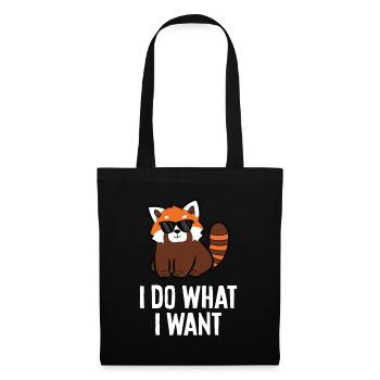 Red Panda I Do What I Want Funny Red Panda - Tote Bag - black - Front