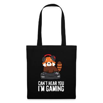 Red Panda Gaming Can't Hear You I'm Gaming Red - Tote Bag - black - Front