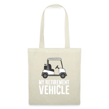 Mein Ruhestandsfahrzeug Opa Papa Golfwagen - Stoffbeutel - Natur - Vorne