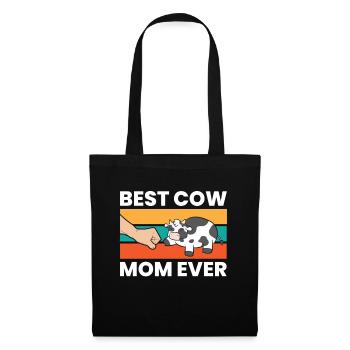 Best Cow Mom Ever Funny Cow Farmer Mom - Tote Bag - black - Front