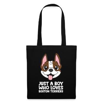 Just a Boy Who Loves Boston Terriers - Tote Bag - black - Front