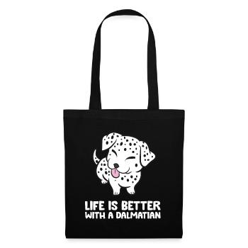 Funny Dalmatian Owner Life Is Better With A - Tote Bag - black - Front