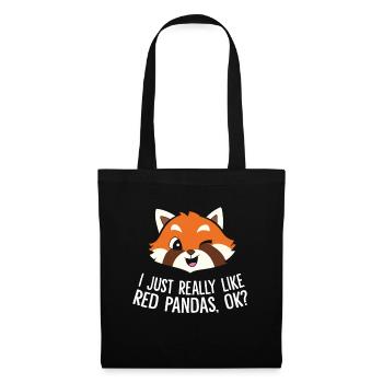 Cute Red Panda I Just Really Like Red Pandas, Ok? - Tote Bag - black - Front