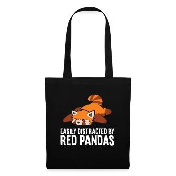 Cute Sleeping Red Panda Zoo Easily Distracted By - Tote Bag - black - Front