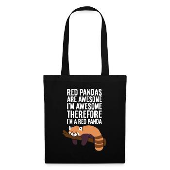 Les pandas roux sont géniaux Je suis génial, donc je suis - Sac en tissu - noir - Devant