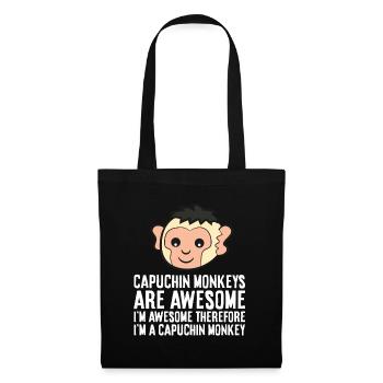 Capuchin Monkeys Are Awesome Therefore I'm A - Tote Bag - black - Front