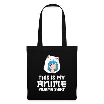 Das ist mein Anime-Pyjama Lustiger Anime - Stoffbeutel - Schwarz - Vorne