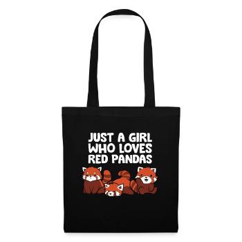 Juste une fille qui aime les pandas roux - Sac en tissu - noir - Devant
