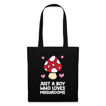 Juste un garçon qui aime les champignons - Sac en tissu - noir - Devant