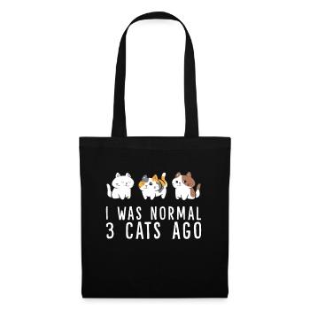 I Was Normal 3 Cats Ago Funny Cat Mom Dad - Tote Bag - black - Front