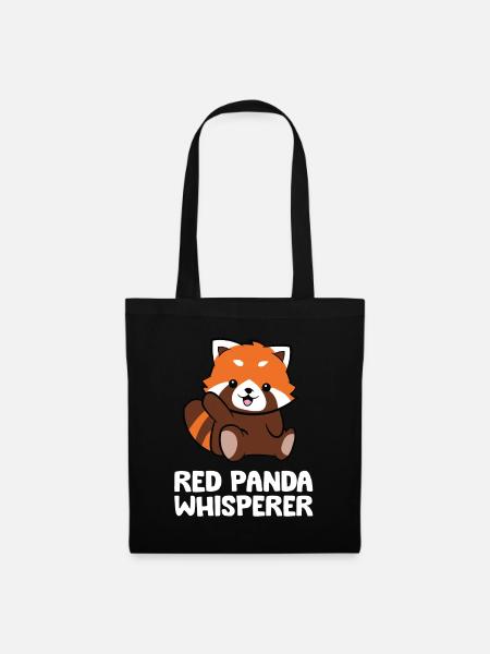 Roter Panda-Flüsterer Süßer Roter Panda - Stoffbeutel - Schwarz