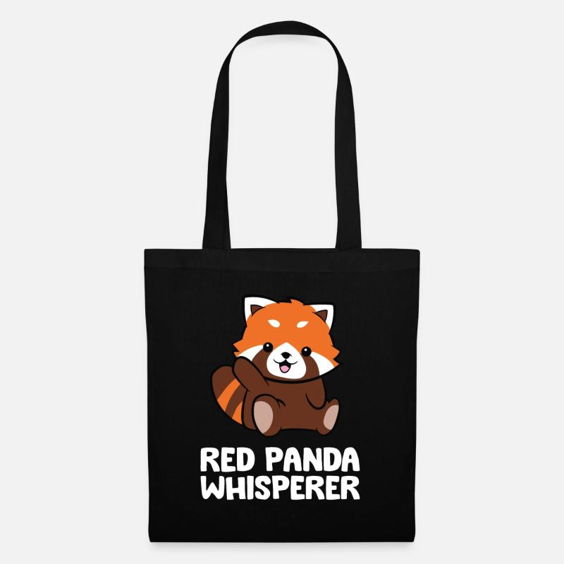 Roter Panda-Flüsterer Süßer Roter Panda - Stoffbeutel - Schwarz