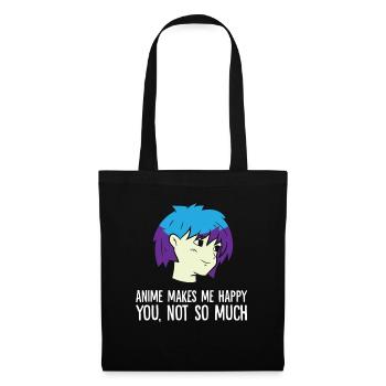 Anime Makes Me Happy You Not So Much Kawaii Anime - Tote Bag - black - Front