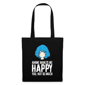 Anime Makes Me Happy You Not So Much Funny Anime - Tote Bag - black - Front