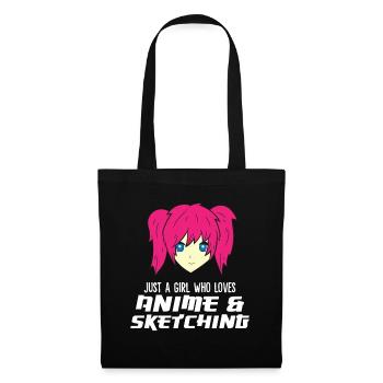 Juste une fille qui aime l’anime et le sketch drôle - Sac en tissu - noir - Devant