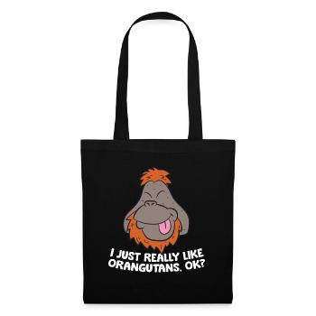 I Just Really Like Orangutans Ok Ape Cute - Tote Bag - black - Front