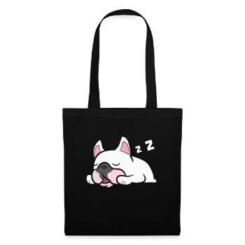 French Bulldog Puppy Sleeping Tired French Bulldog - Tote Bag - black - Front