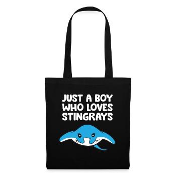 Just a Boy Who Loves Stingrays - Tote Bag - black - Front
