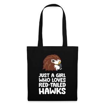 Juste une fille qui aime les faucons à queue rousse - Sac en tissu - noir - Devant
