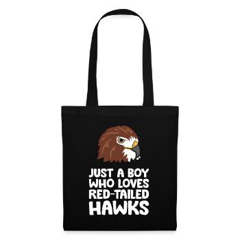 Juste un garçon qui aime les faucons à queue rousse - Sac en tissu - noir - Devant