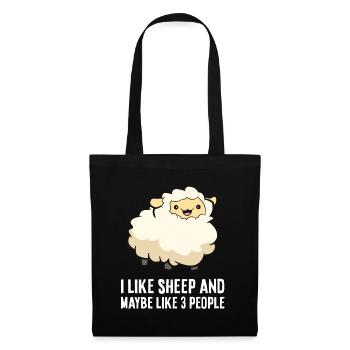 Éleveurs de moutons J’aime les moutons et peut-être 3 - Sac en tissu - noir - Devant