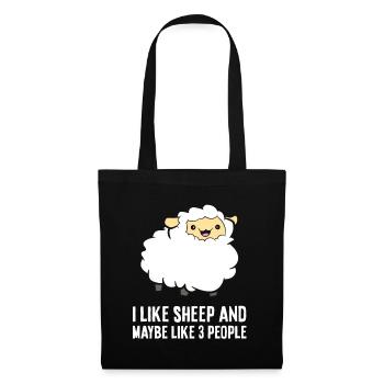I Like Sheep And Maybe Like 3 People Farmer Cute - Tote Bag - black - Front