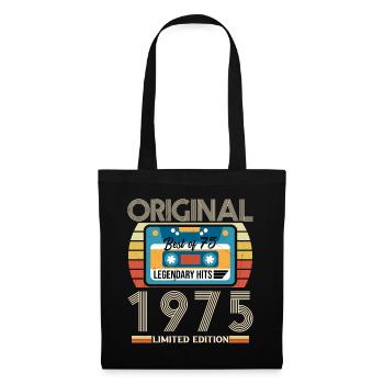 Vintage Geburtstagsgeschenk 1975 Limited Edition - Stoffbeutel - Schwarz - Vorne