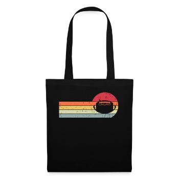 Football Rétro Vintage - Sac en tissu - noir - Devant