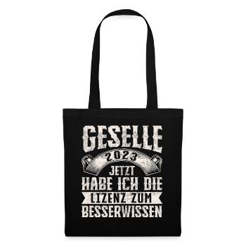 Geselle 2023 Gesellenprüfung - Stoffbeutel - Schwarz - Vorne