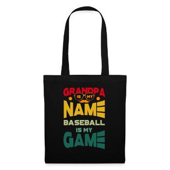 Grand-père est mon nom Le baseball est mon jeu - Sac en tissu - noir - Devant