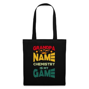 Grandpa Is My Name Chemistry Is My Game - Tote Bag - black - Front