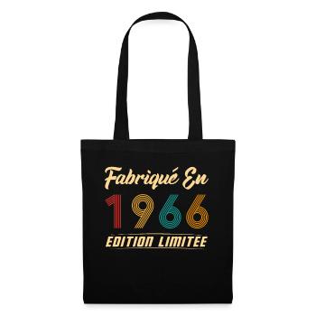 Fabriqué en 1966 Vintage Cadeau D'anniversaire - Sac en tissu - noir - Devant