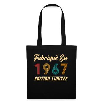 Fabriqué en 1967 Vintage Cadeau D'anniversaire - Sac en tissu - noir - Devant