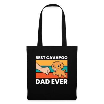 Cavapoo Dog Papa Cavoodle Best Cavapoo Dad Ever - Tote Bag - black - Front